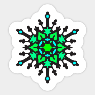 MANDALA T-SHIRT MANDALA-GREENS Sticker